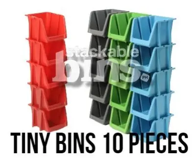 10 PCS TINY Stackable Bin Boxes Storage Organizer Supplies Tools Bins Hardware Storage Solution