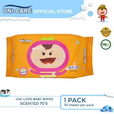 UniLove Powder Scent Baby Wipes 70's Pack of 1