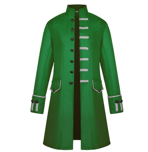 Buy Ivay Mens Gothic Tailcoat Jacket Vintage Green Steampunk VTG