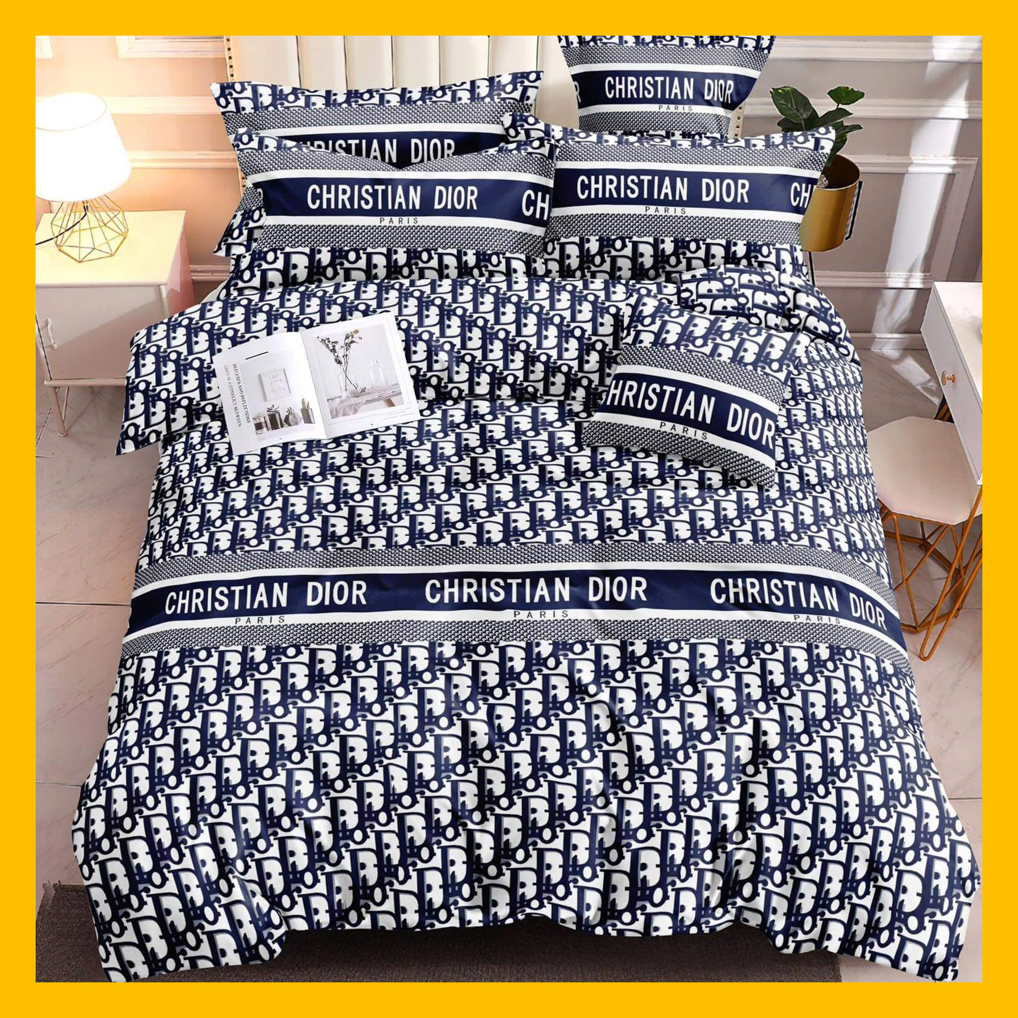 3in1 LV BLUE Fitted Bed Sheet - Canadian Fabric Bedsheet with 2 Pillowcase  (4 Corner Garterized Fitted Bedsheet)