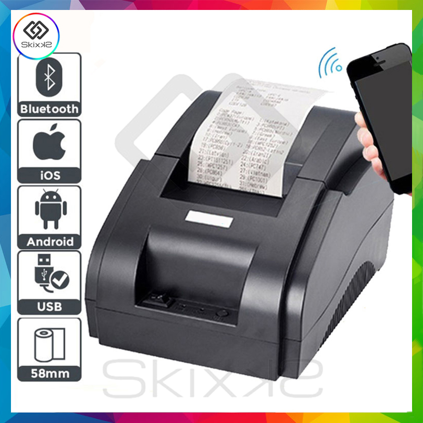 SENDA Bluetooth / USB JP58H Thermal Receipt Printer for IOS + Android (Black) Lazada PH