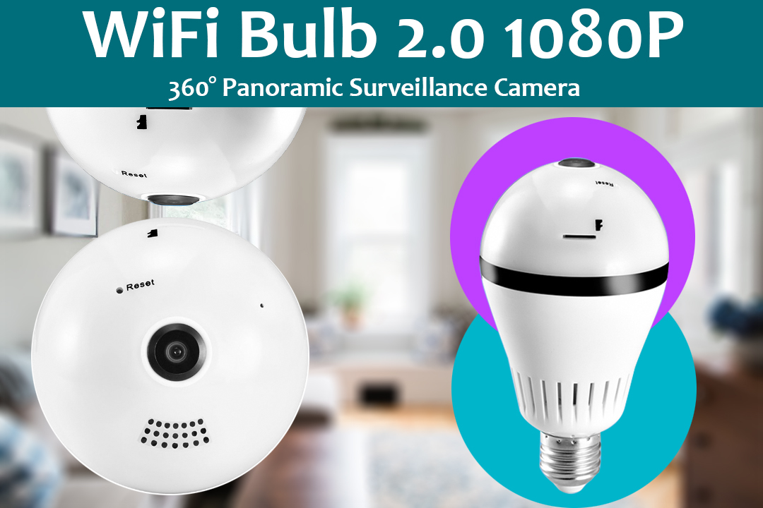 Light Bulb Globe Cctv Generic HD 1080P Wireless Light-Bulb