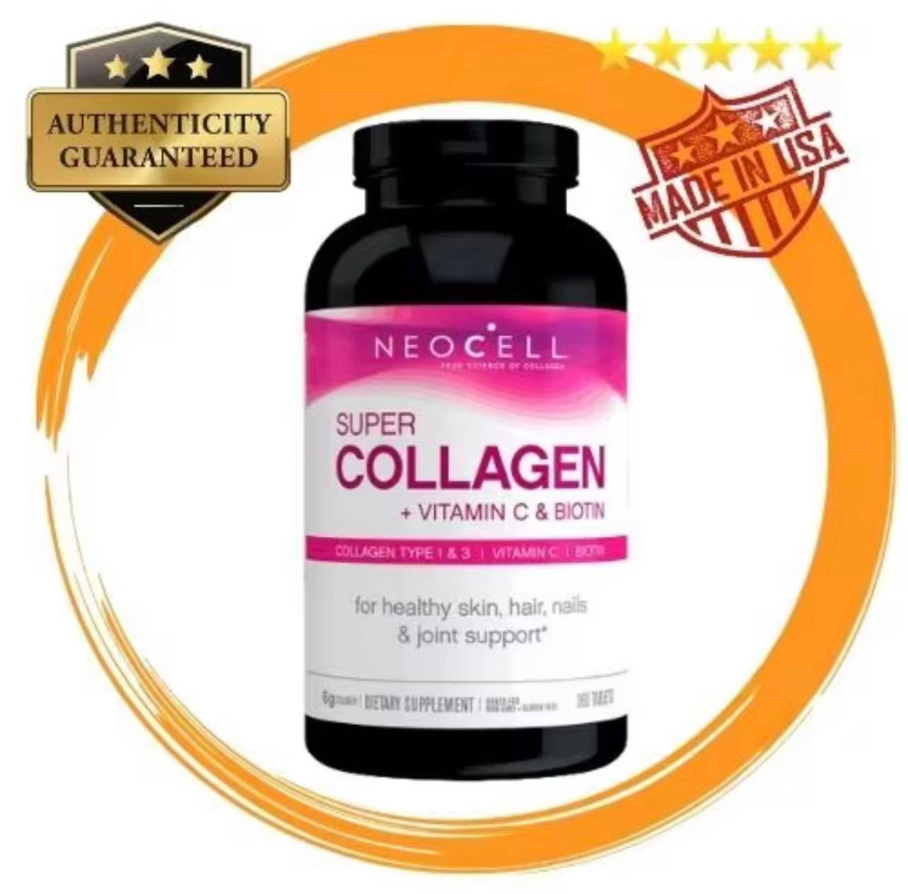 DIRECT FROM USA Supplier NEOCELL Super Collagen +Vitamin C & Biotin