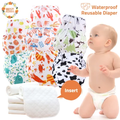 Bestmommy Baby Waterproof Pants Training Panty Adjustable Washable Reusable 100% Cotton Diaper Insert