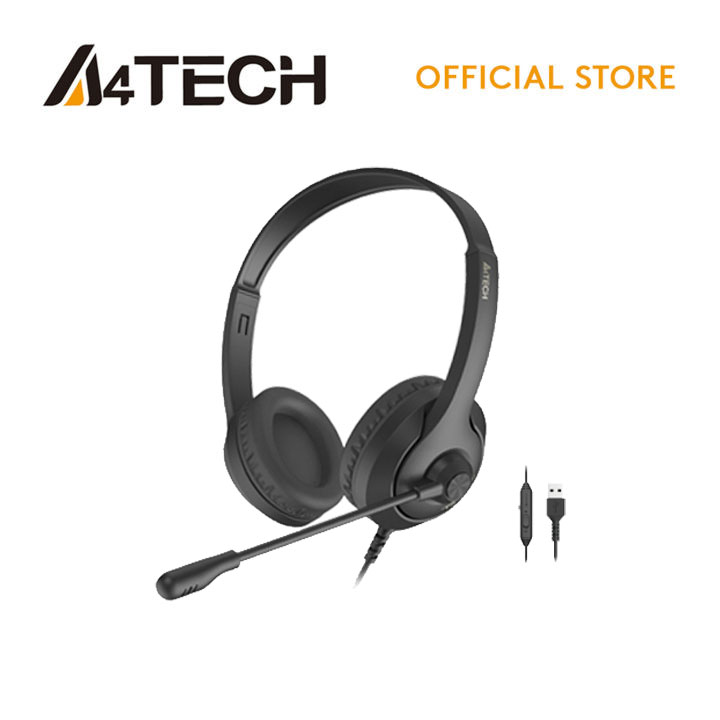 A4Tech FH-100U Lightweight Unidirectional Mic USB Wired On Ear Stereo ...
