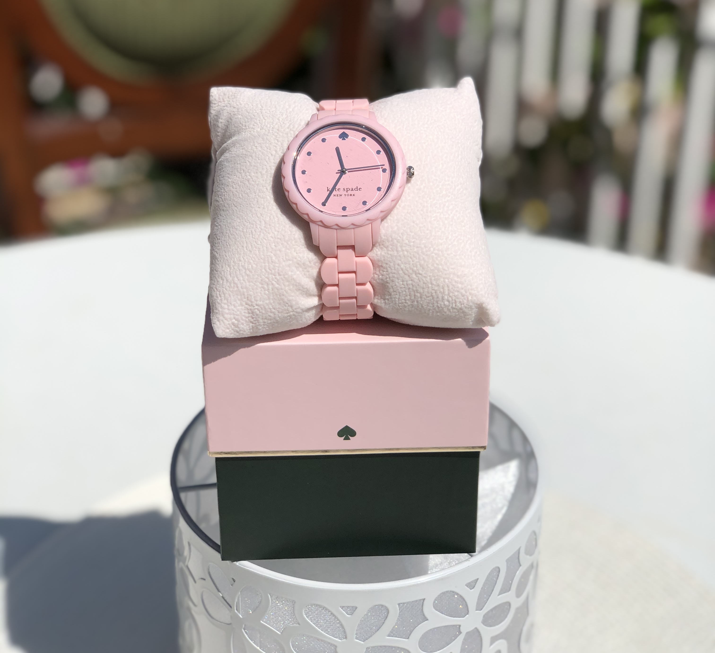 Original Kate Spade Morning Side Watch Ceramic Pink Watch I AV