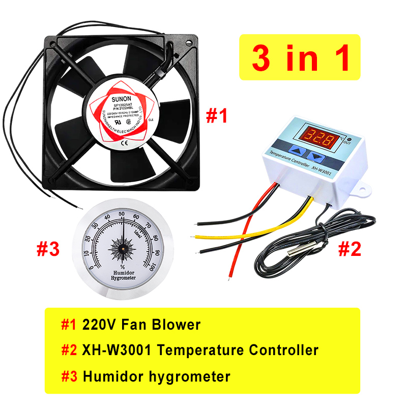 DIY incubator complete set (220V Exhaust Blower Fan + Thermostat