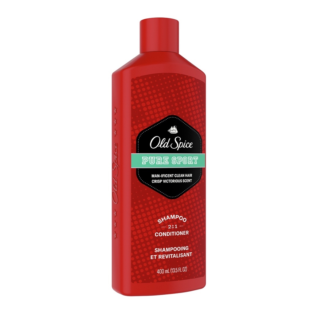 Old Spice 2 in 1 Men's Shampoo and Conditioner 400ml (Swagger / Pure Sport / Fiji with Coconut