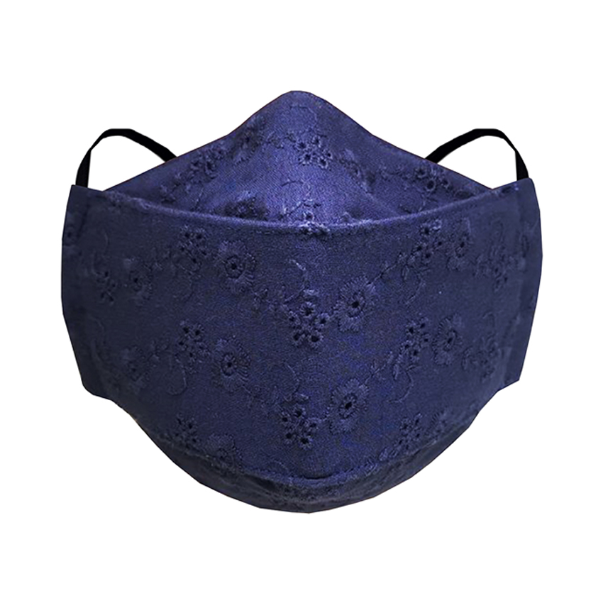 navy blue lace face mask