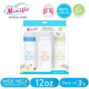 Mimiflo® Wide Neck PP Feeding Bottles  - PACK OF 3's