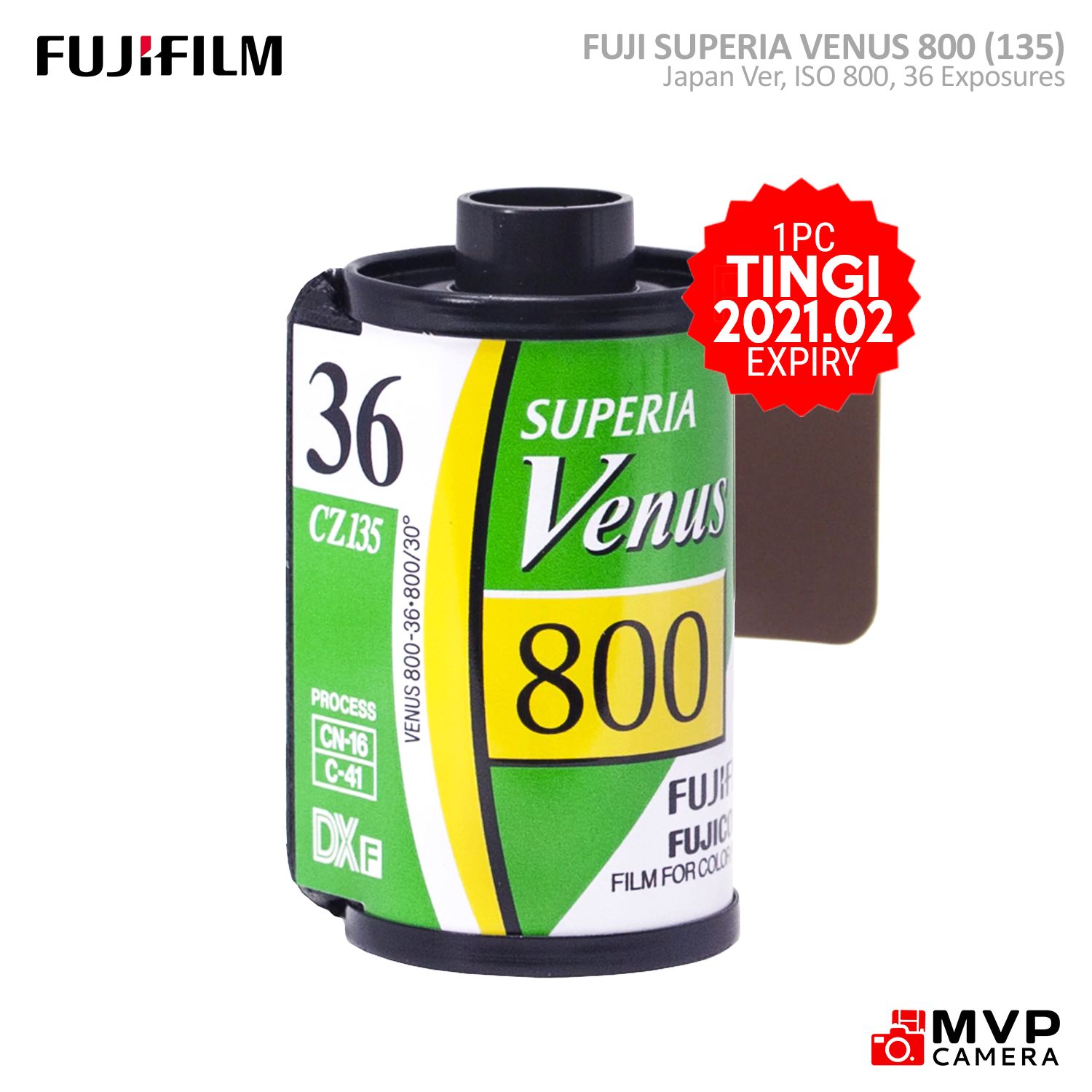 FUJIFILM Superia Venus 800 (1 roll) 135 35mm Negative Film MVP