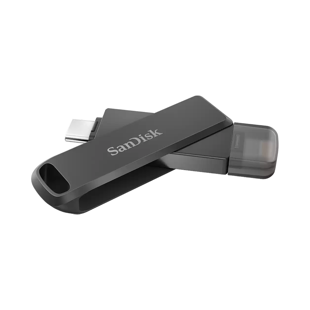 SanDisk iXpand Luxe 128GB DualConnector USBC & Lightning Flash Drive