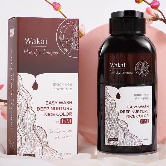 Wakai hair dye shampoo blackening brown in 15 mins no 1 Japan authentic 200 400ML Lazada PH