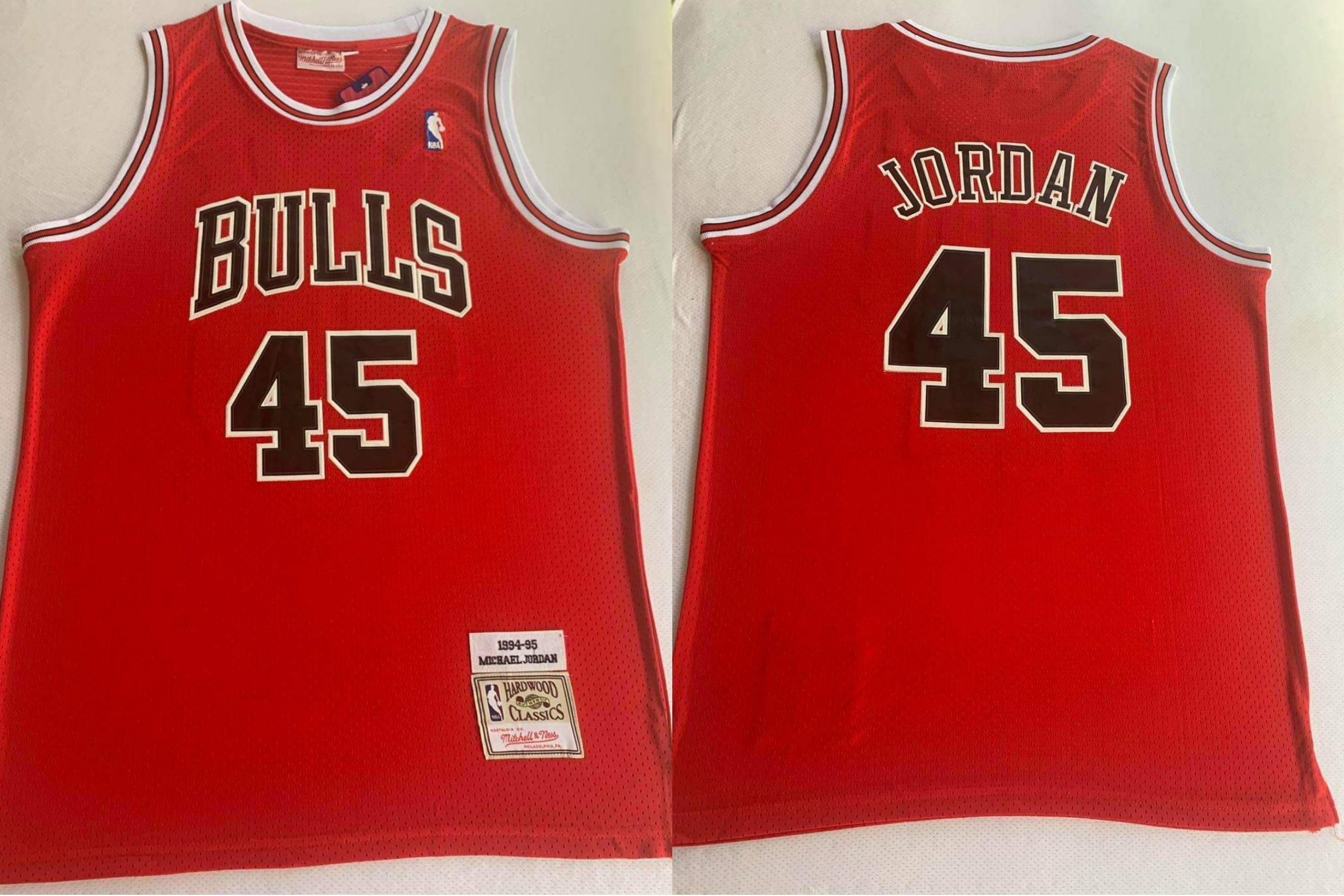Chicago Bulls Red #45 NBA Retro Jersey 