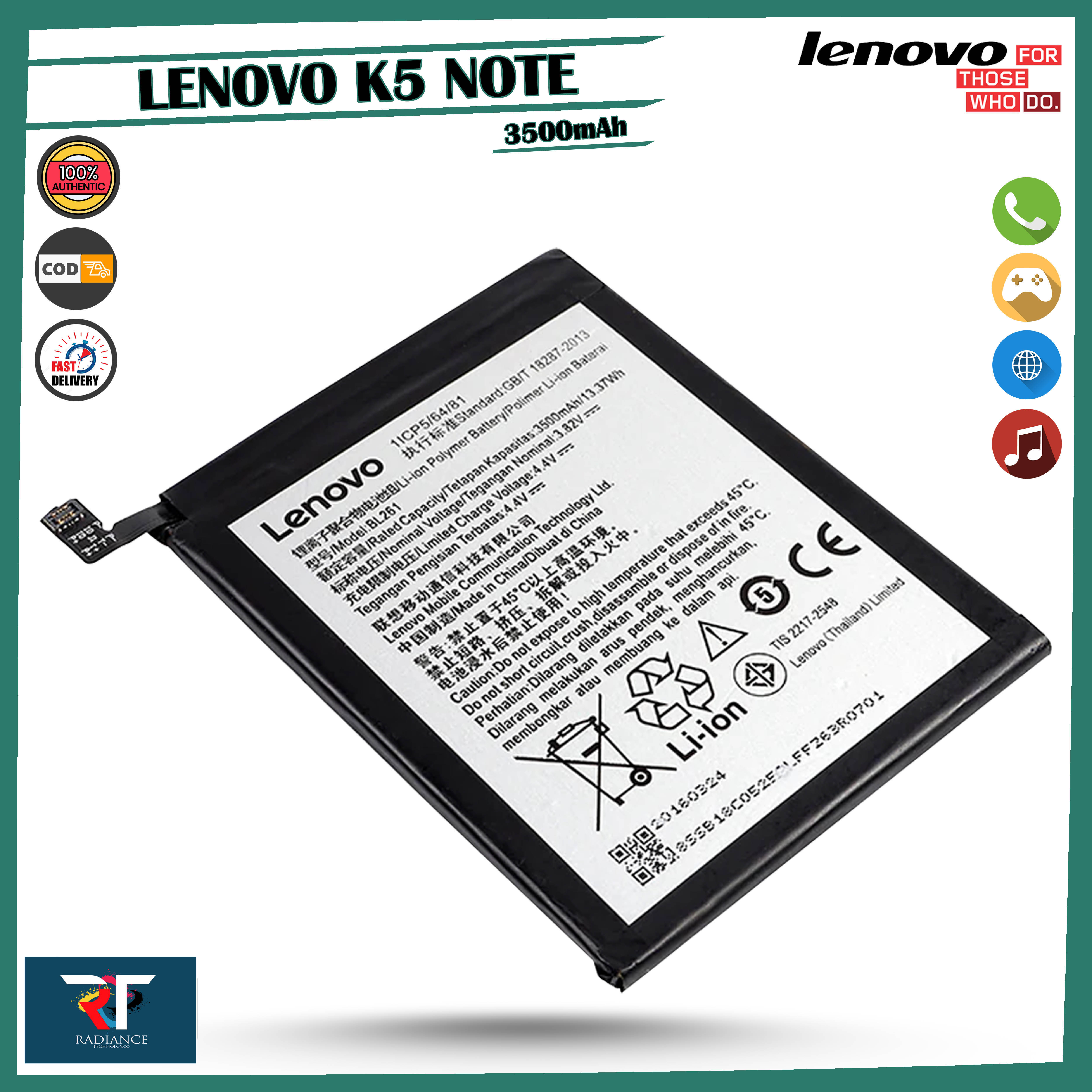 K52e78 Mobile Lenovo Vibe K5 Battery Mah Battery Bl261 Lenovo K5