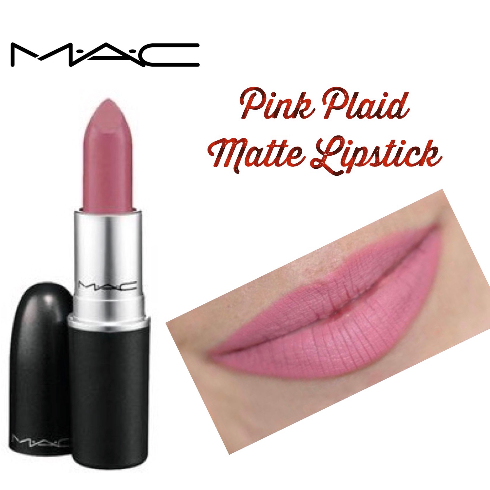 Mac Pink Plaid Matte Lipstick 3g 100 Original Tester Lazada Ph