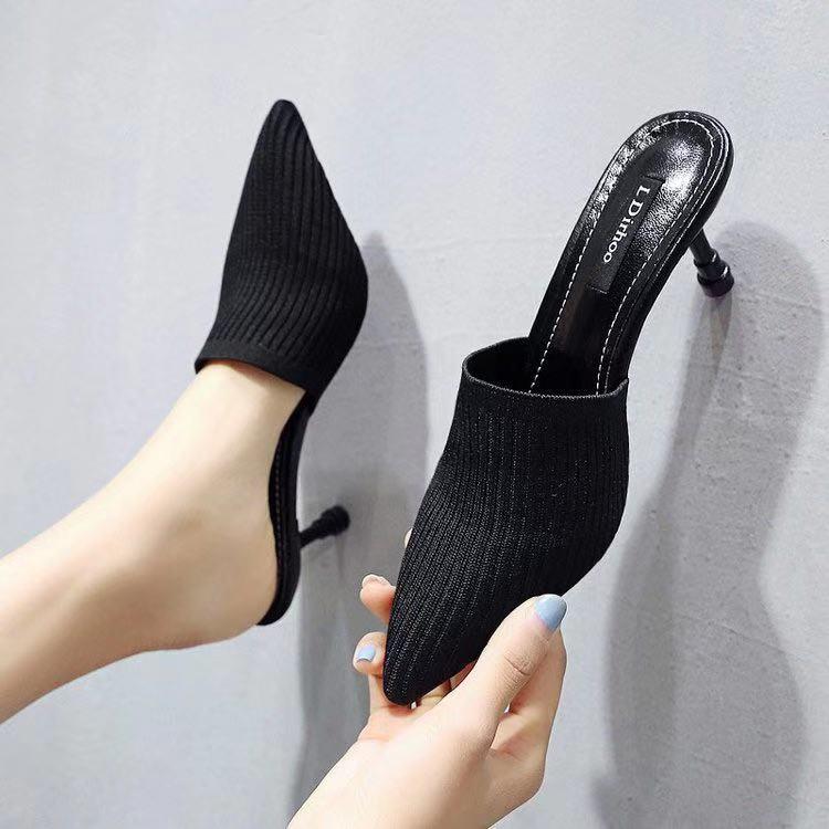 lazada black shoes with heels