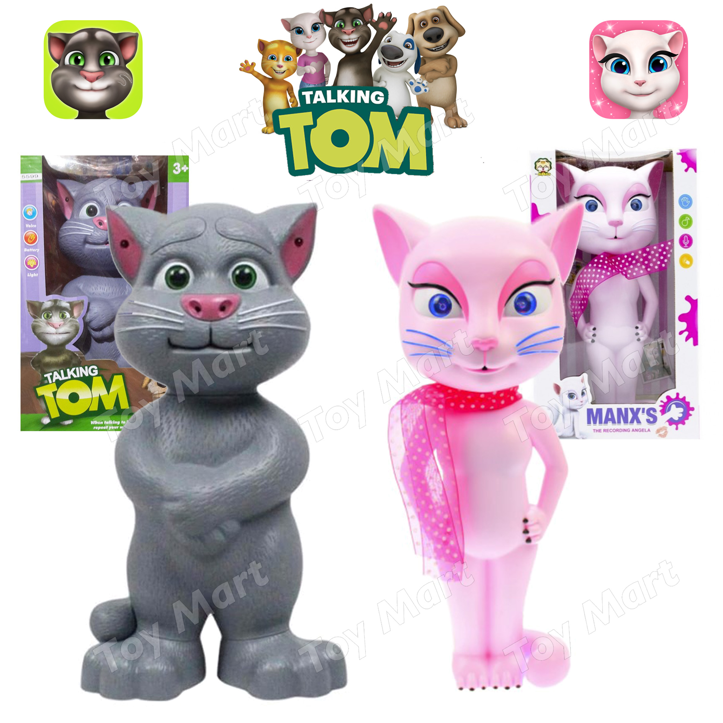 Talking Cat Tom / Angela Toy Touch Sound Light Functionality Interactive  Cat Robot Imitating Voice Talking Machine Cartoon Character | Lazada PH