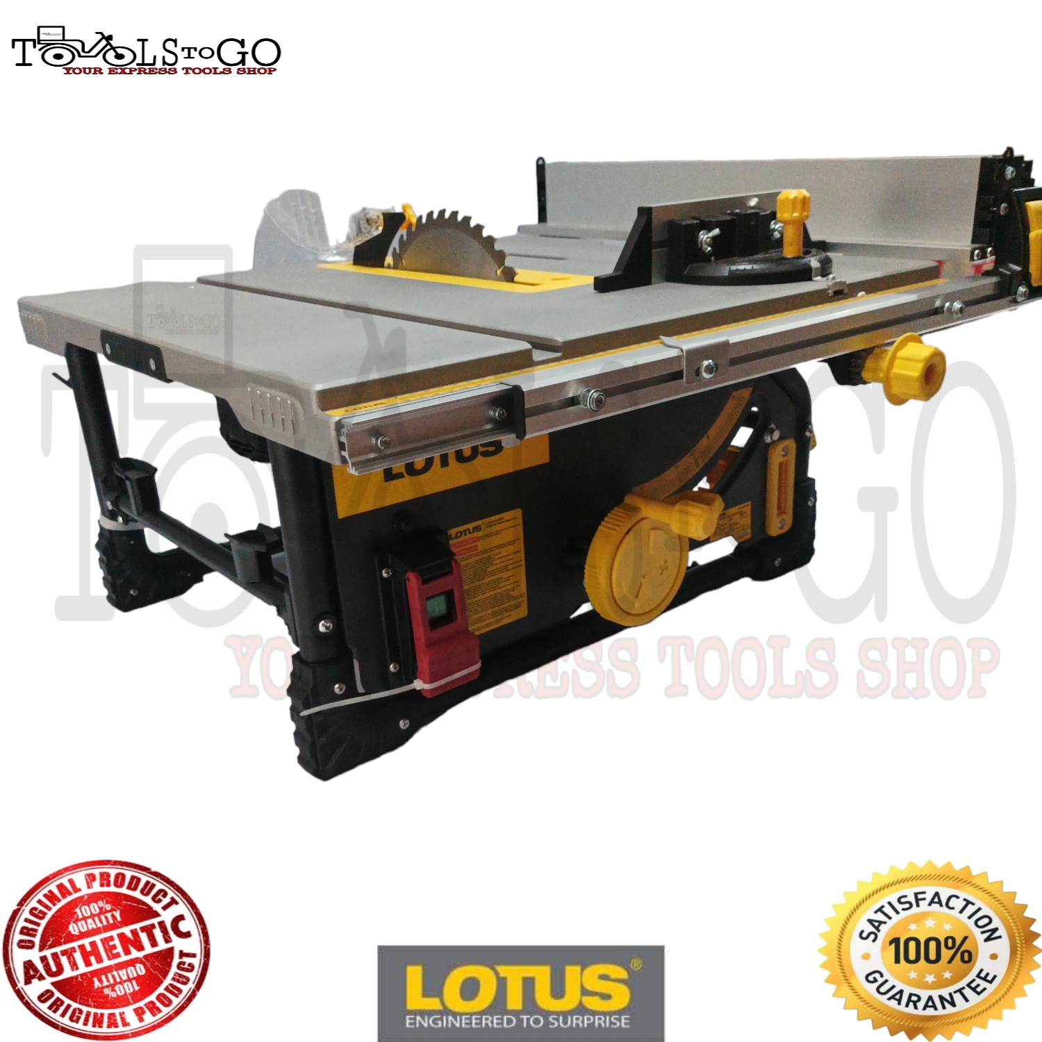 Lotus 2000W Jobsite Table Saw PRO LTST254RPF RACK & PINION FENCE
