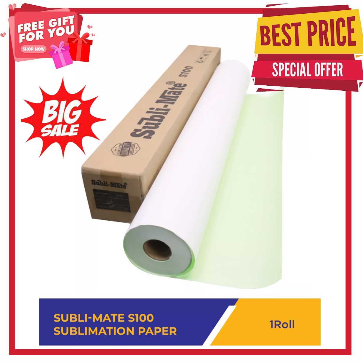 Sublimation Paper Roll 36 inches SubliMate S100 (maximum 2 rolls per