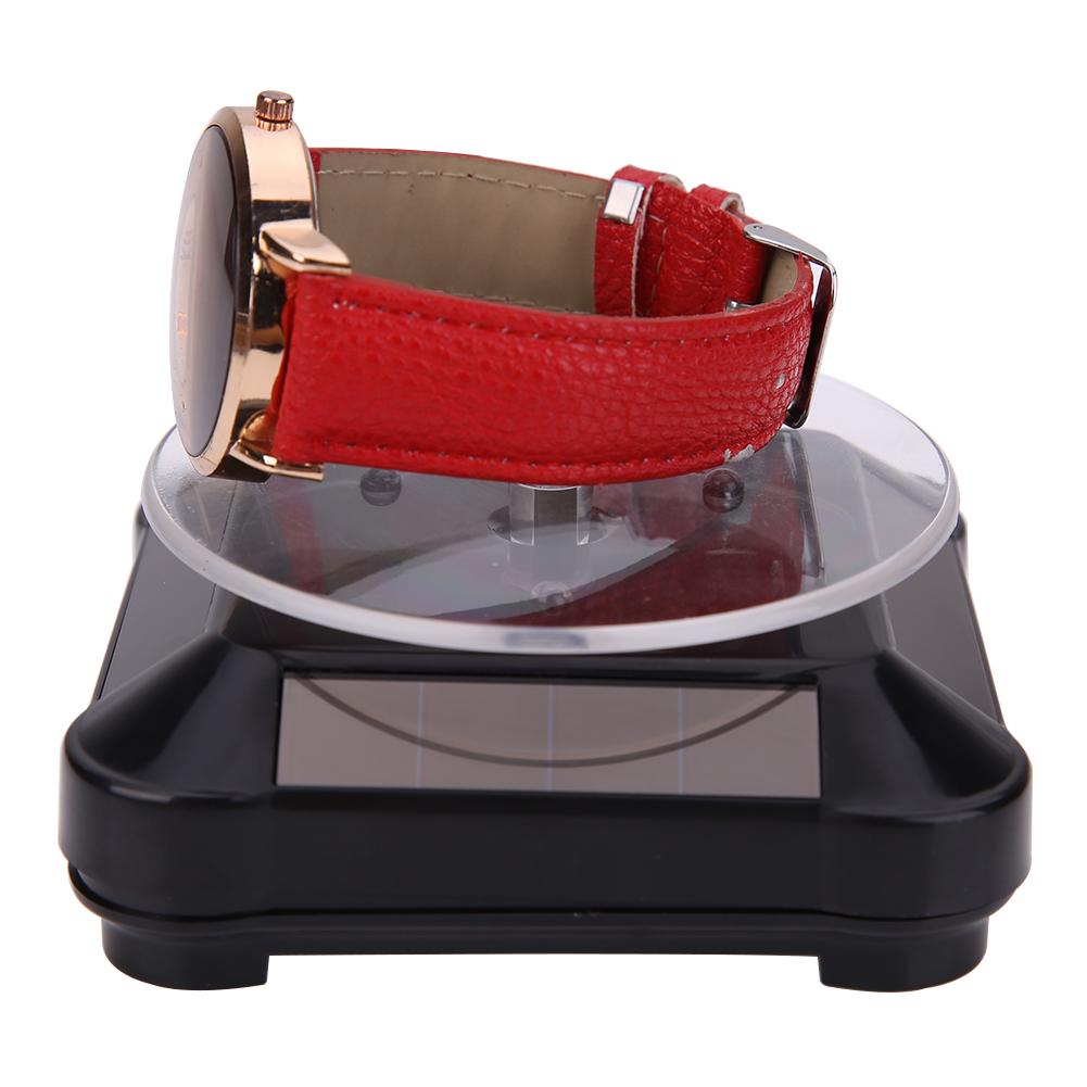 [Chinatera] New Solar Showcase 360 Turntable Rotating 038B Watch Ring Display Stand for Jewelry Watches Digital Device Display