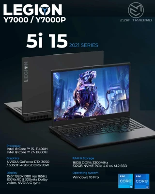 Lenovo Legion 5i 15 Y7000/ Y7000P 2021 Model Brand New Gaming Laptop Intel Core RTX 3050/ RTX 3050Ti 15.6" 300nits