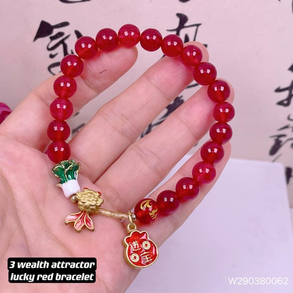 3 wealth activator lucky red bracelet | Lazada PH