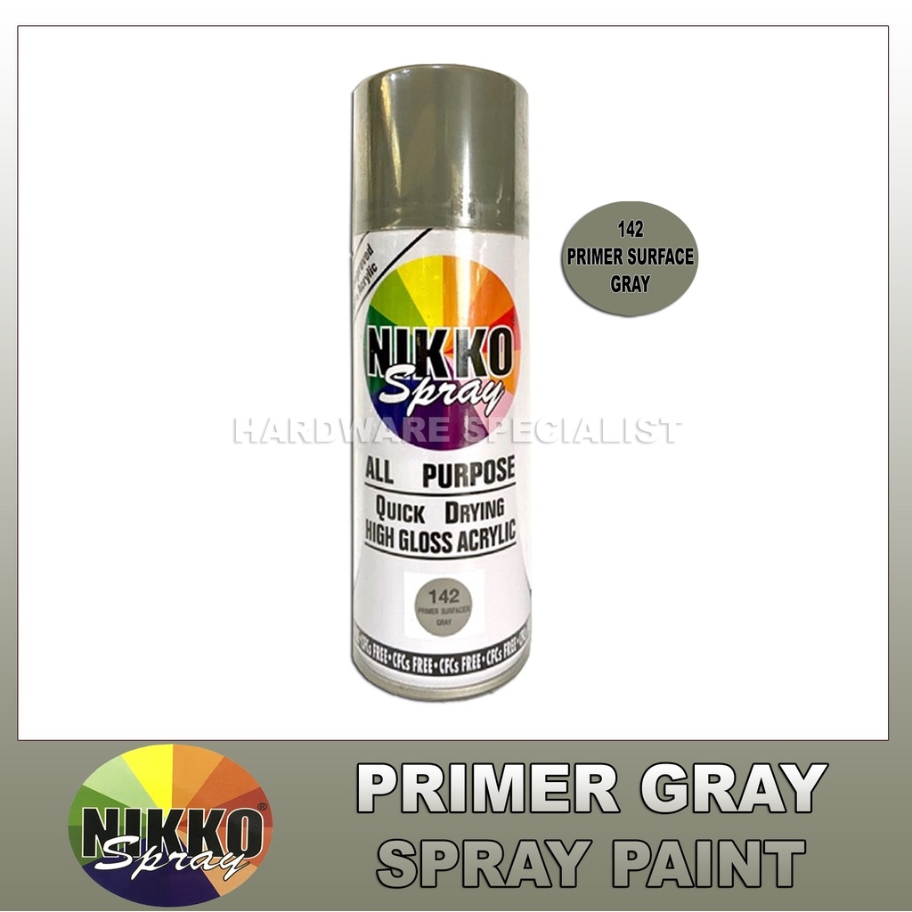 Nikko Spray Paint Primer Surface Gray 142 or Primer White 144 Original