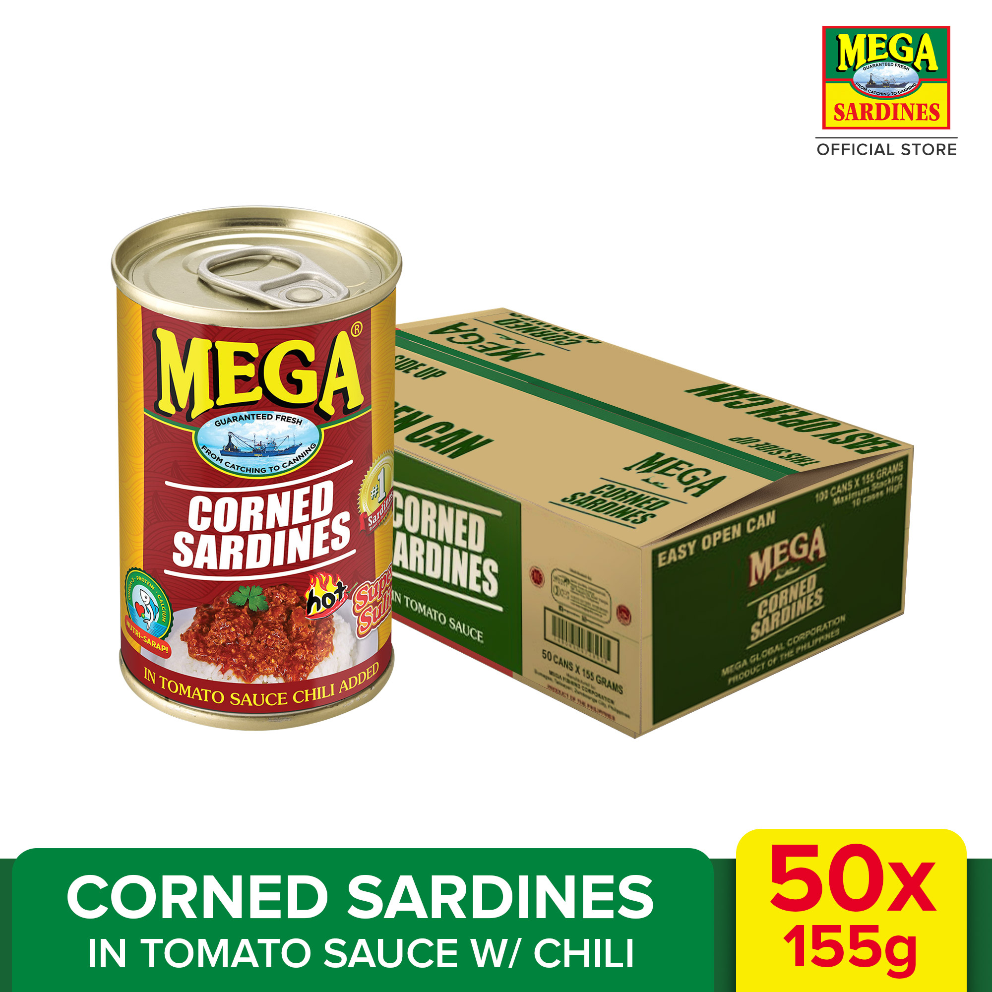 Mega Corned Sardines In Tomato Sauce W Chili 155g By 50 S Lazada Ph