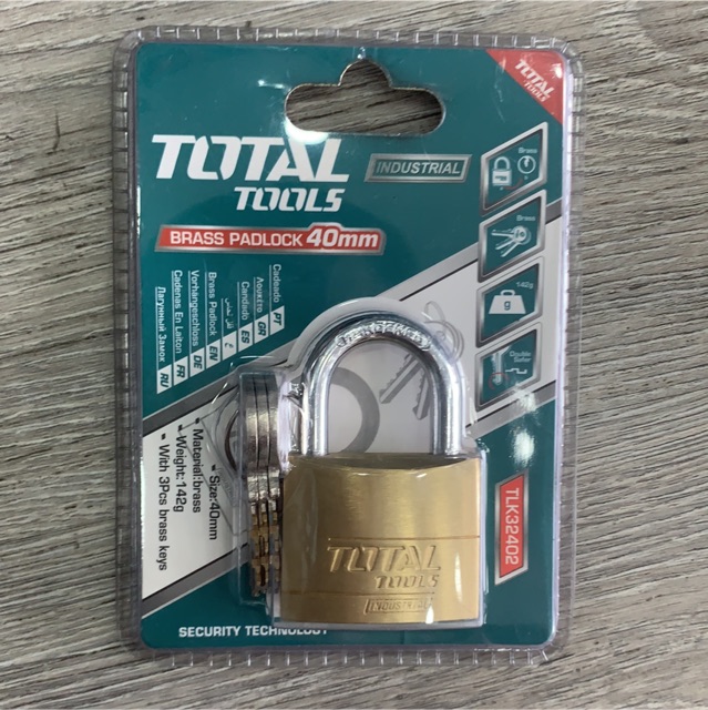 Total TLK32302/TLK32402/TLK32502/TLK32702 Heavy Duty Brass Padlock