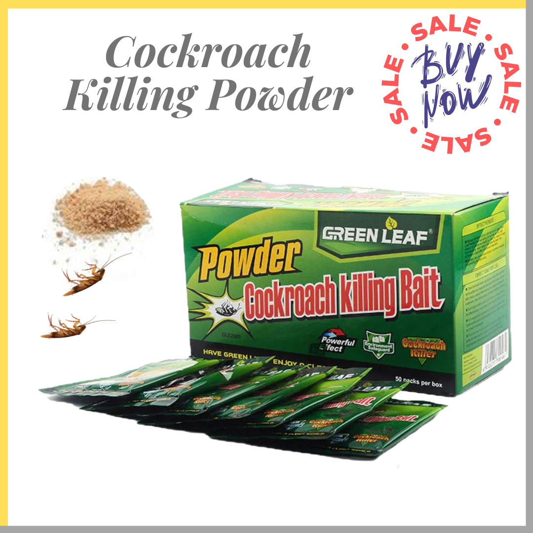 Effective Green Leaf COCKROACH KILLING POWDER (50 pieces) pests