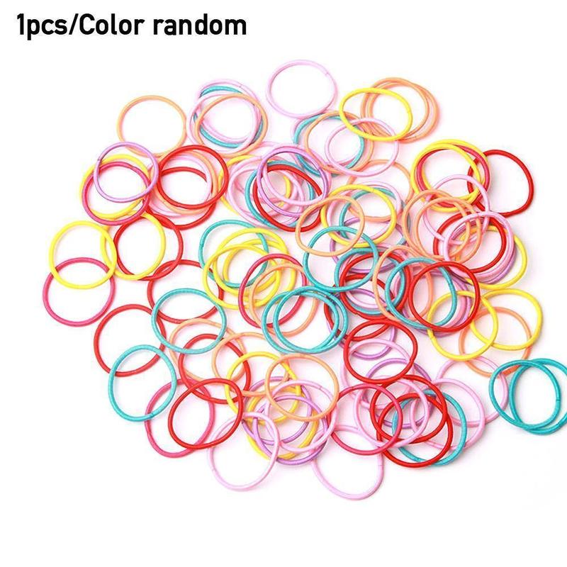 Random Colors Small Rubber Band Children's Hair Tied High Color Solid