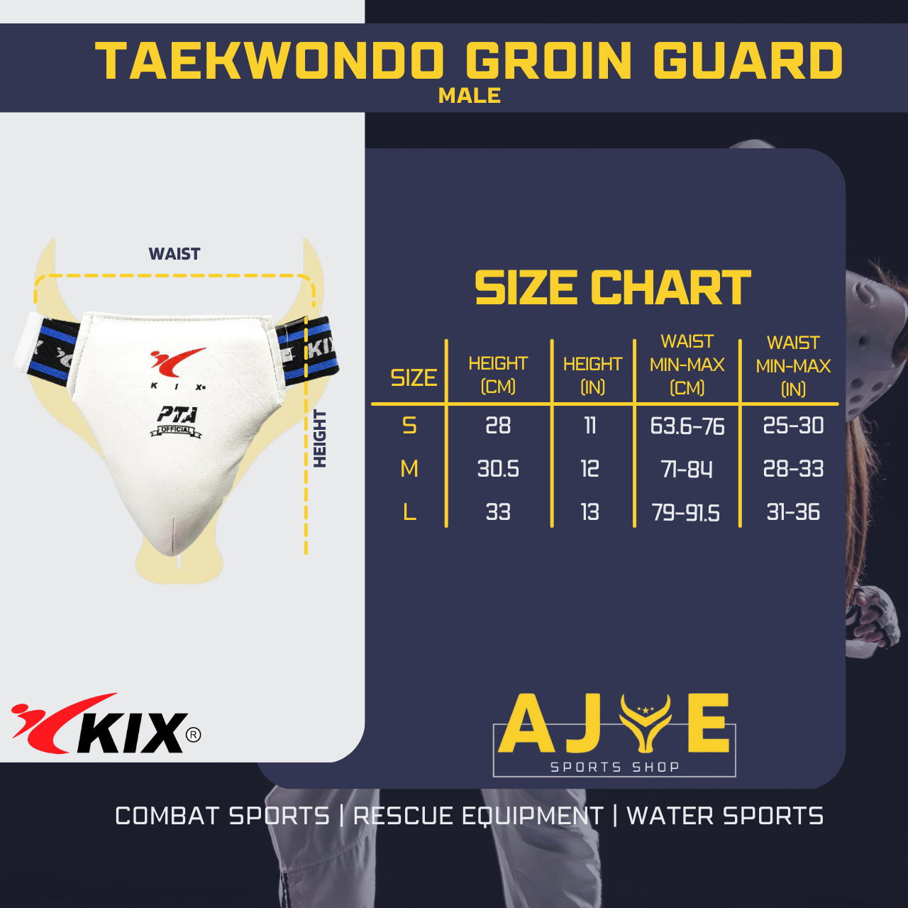 KIX TKD MALE GROIN GUARD