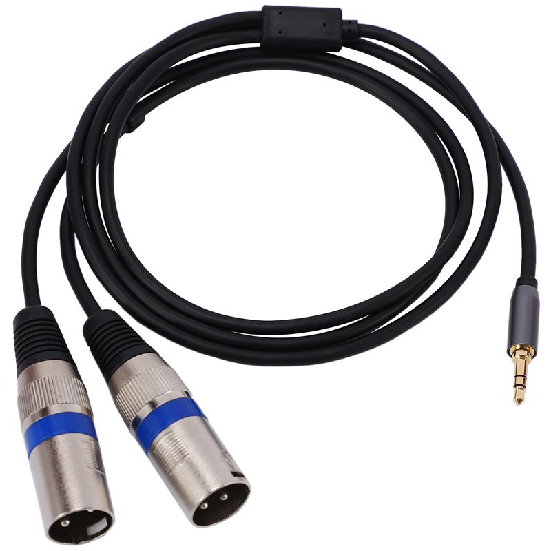 Multi-function audio cable 3.5/6.35mm male jack to double xlr male jack cable xlr extension cable 6.35/3.5mm 3m