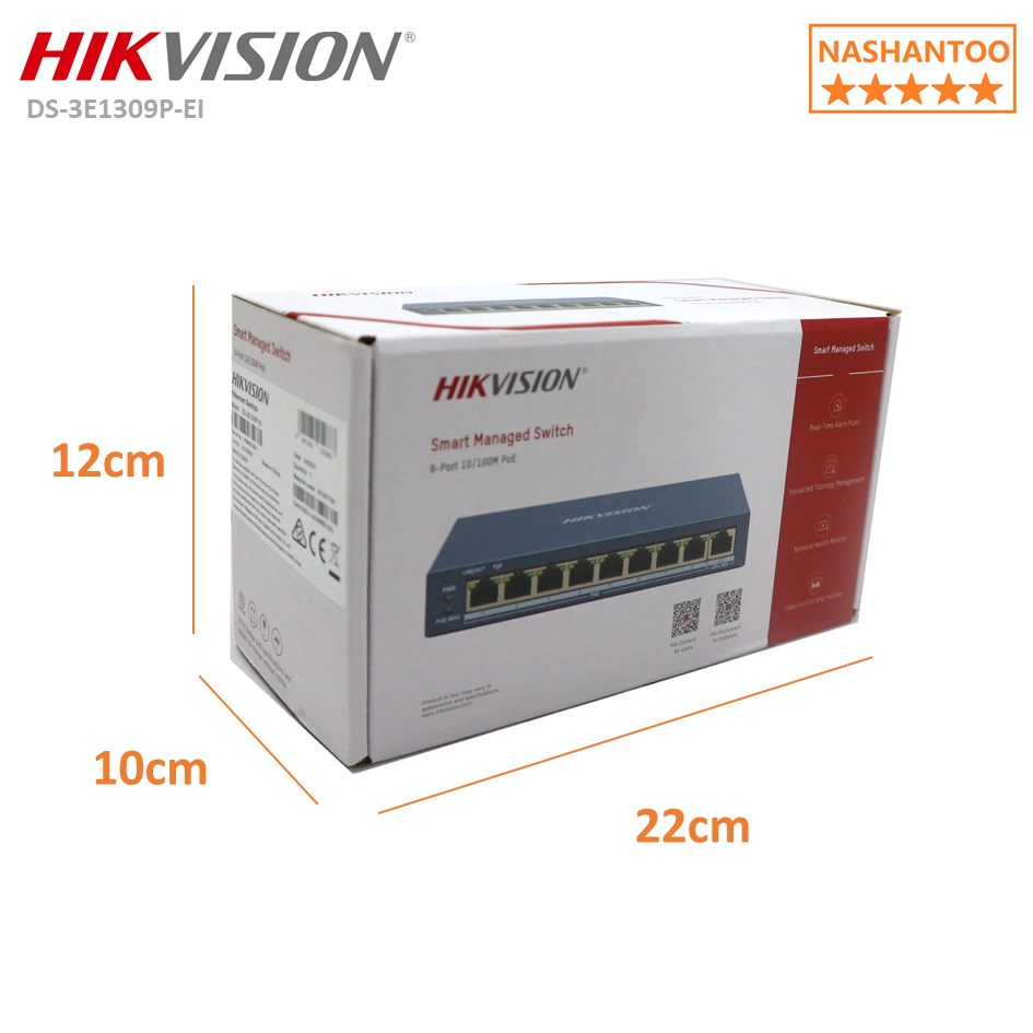 HIKVISION DS-3E1309P-EI 8Port Fast Ethernet Smart Managed Switch