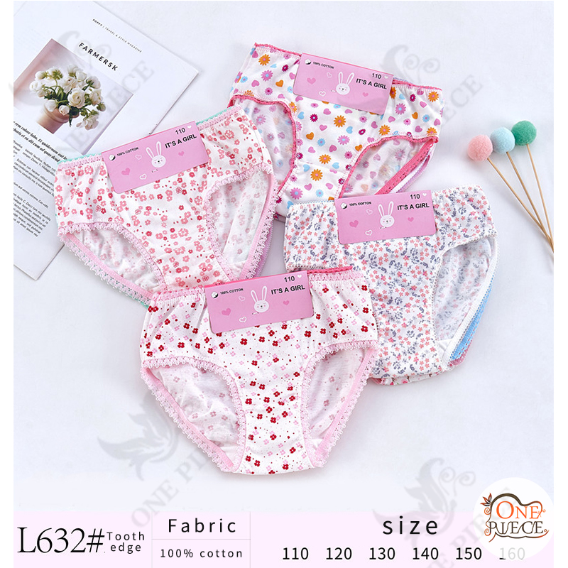 3 pieces Fashion Printed Panty Kid’s / Girl’s ( 3-9 years old ) Cotton ...