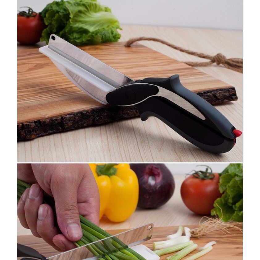 Easy Chops And Slices Vegetables Fruits Cutter Scissor Clever Cutter 2 ...