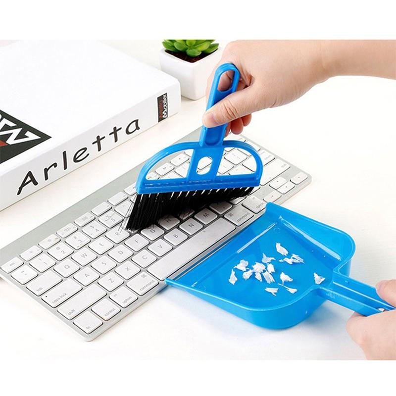 Cleaning Small Plastic Brush Pole Mini Dustpan Broom Set