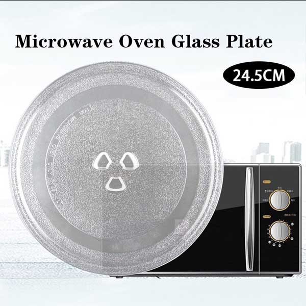 Microwave Oven Glass Turntable Tray Diameter 24.5cm Flat chassis