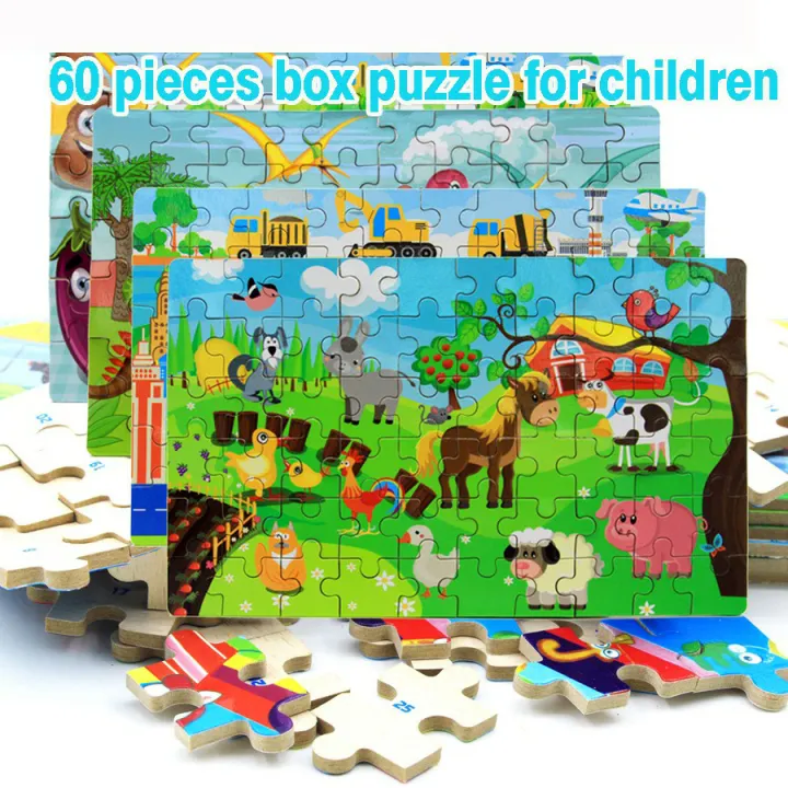 wooden jigsaw animals