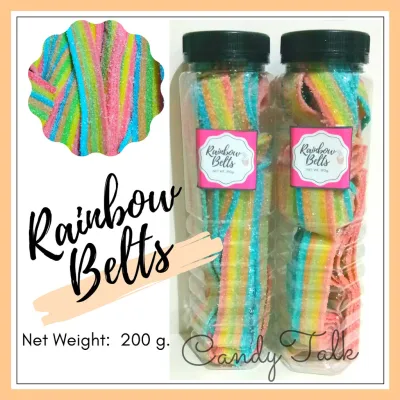 Rainbow Gummy Belts 200g