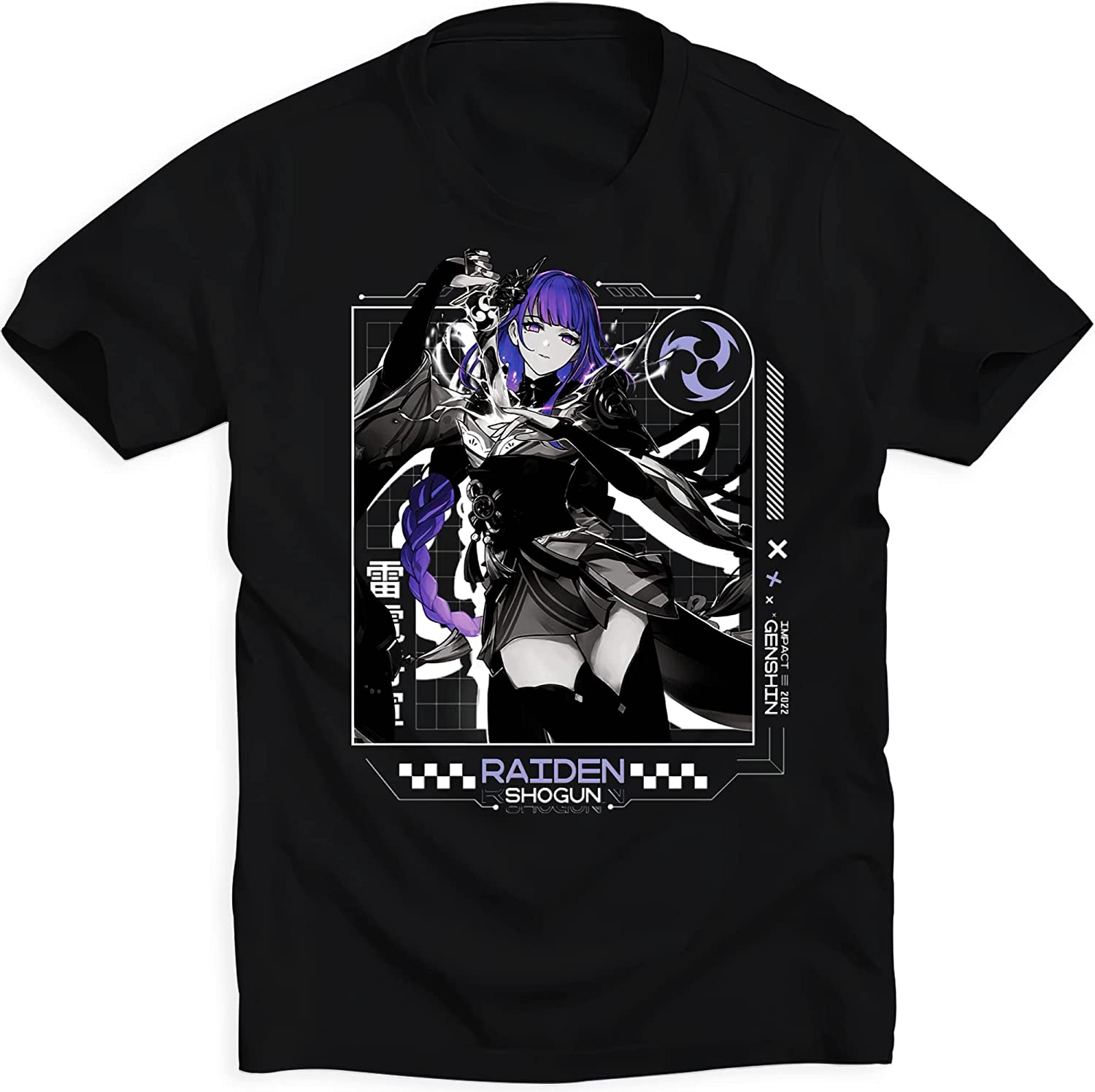 Raiden Shogun Shirt Raiden Shogun Genshin Impact Tshirts Mens T-shirt ...
