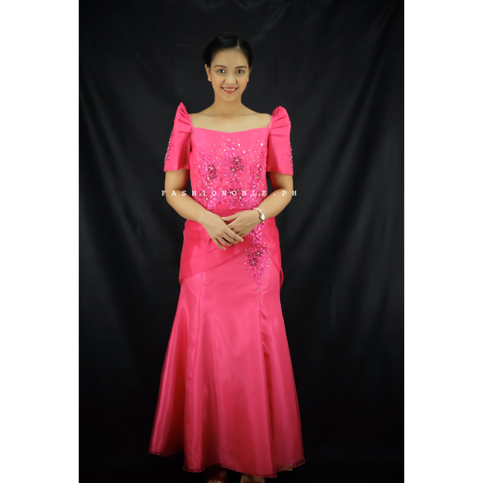 FILIPINIANA DRESS Hand-painted Mestiza Maria Clara Gown Baro't-Saya ...