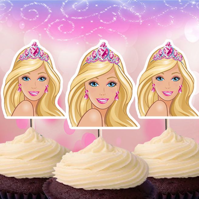 Barbie Theme Cupcake Topper 24pcs Lazada Ph