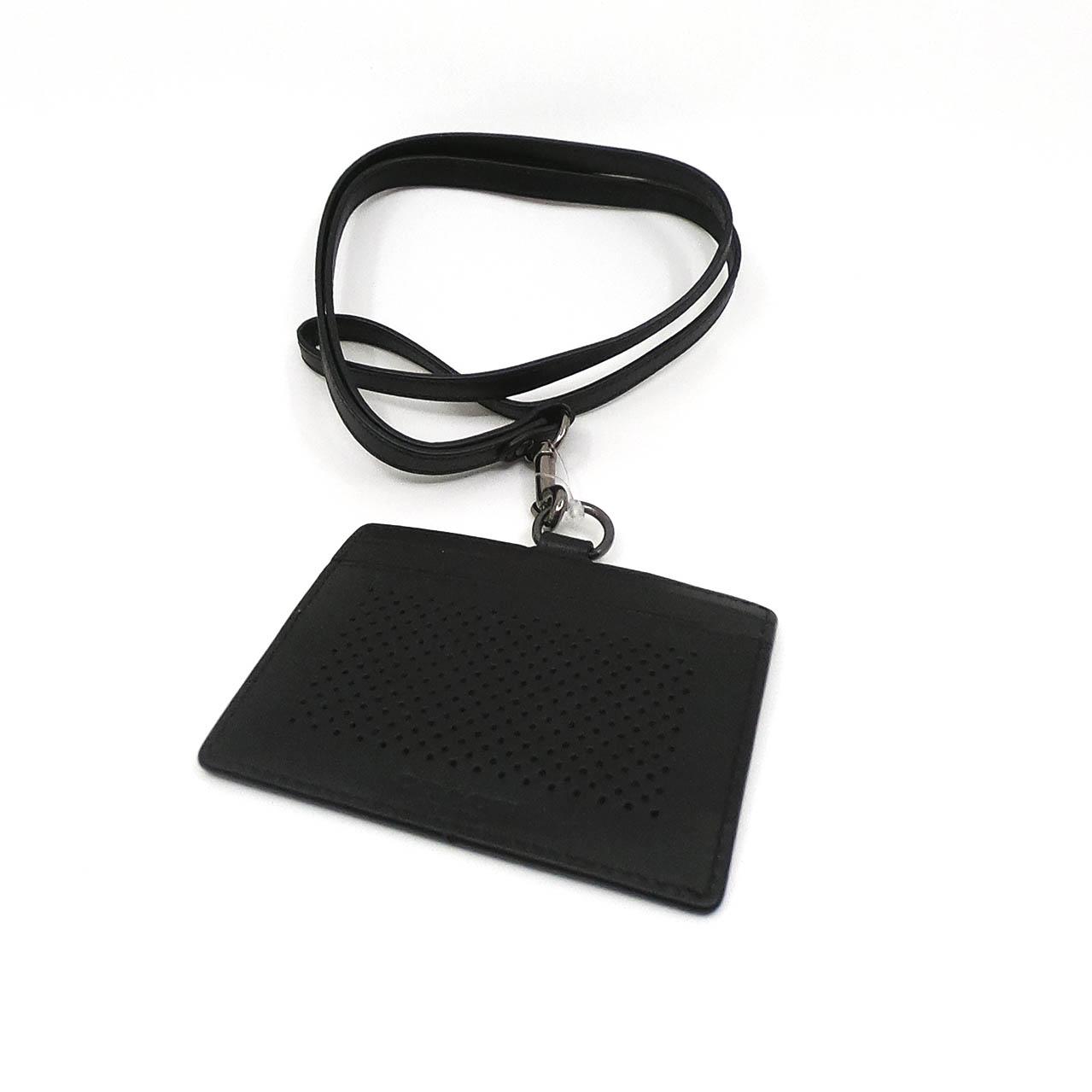COACH Leather Lanyard ID Badge Holder (Black) | Lazada PH