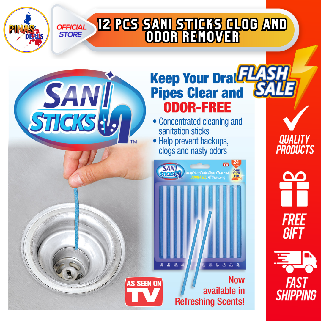 Pack Of 12 Sticks - Keeps Drain Clear & Odor-Free, All Year Long