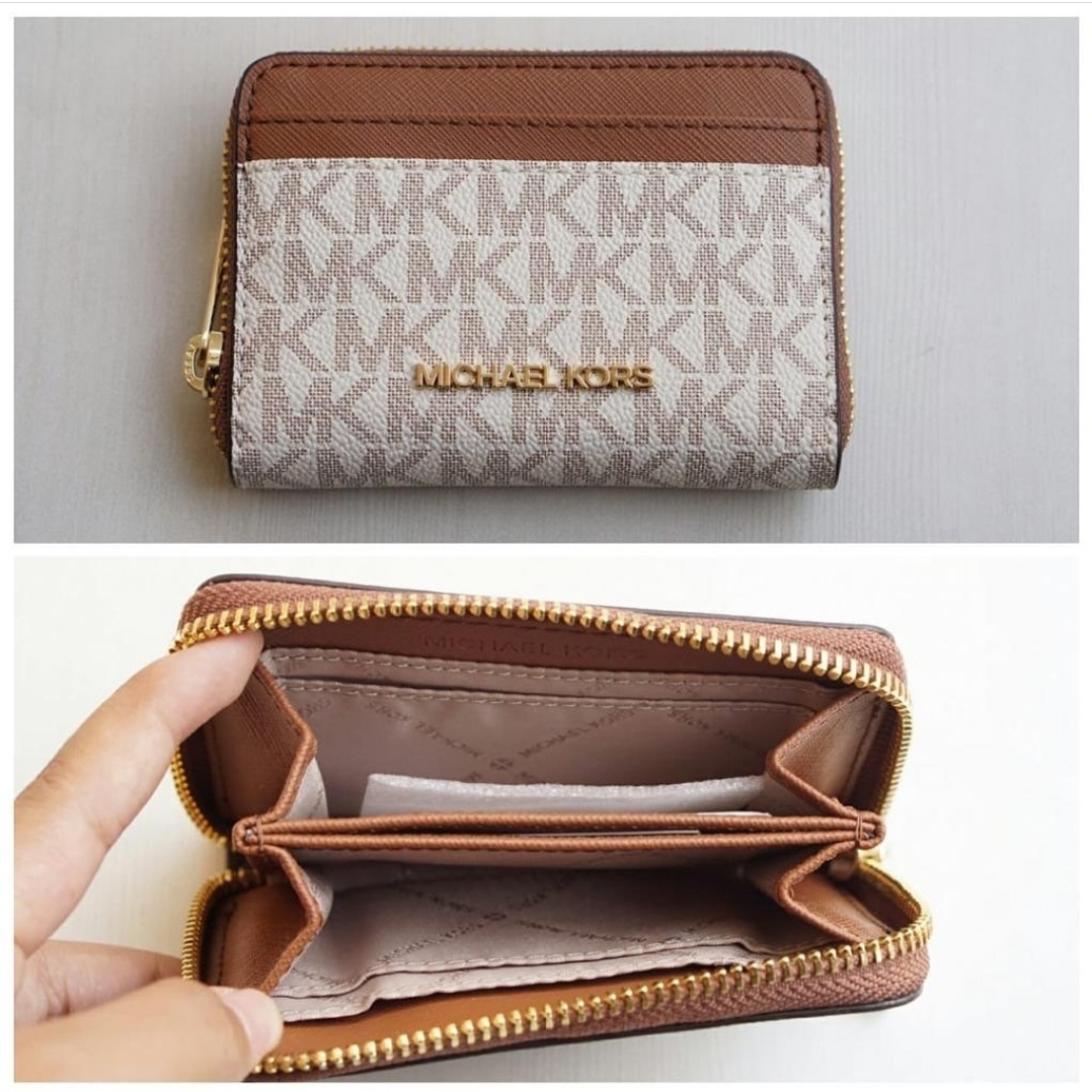 Original Michael Kors Jetset Travel Small Zip Around Card Case Wallet