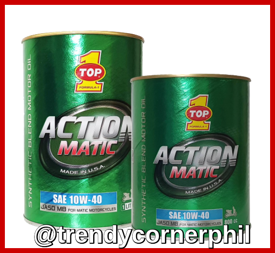 Trendy Top 1 Action Matic Motorcycle Engine oil 800 mL/ 1 Liter Lazada PH
