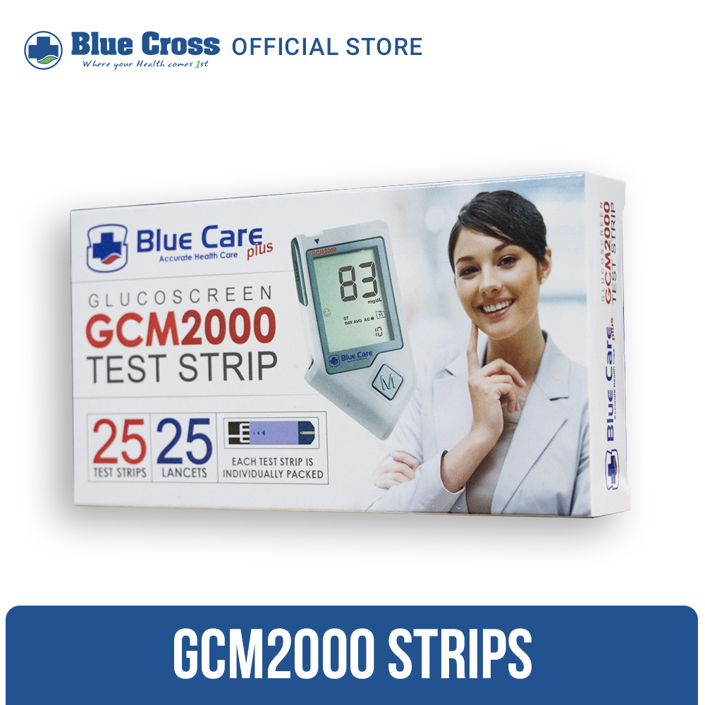 Blue Care Plus GCM2000 Glucose Strip (25 strips) Lazada PH