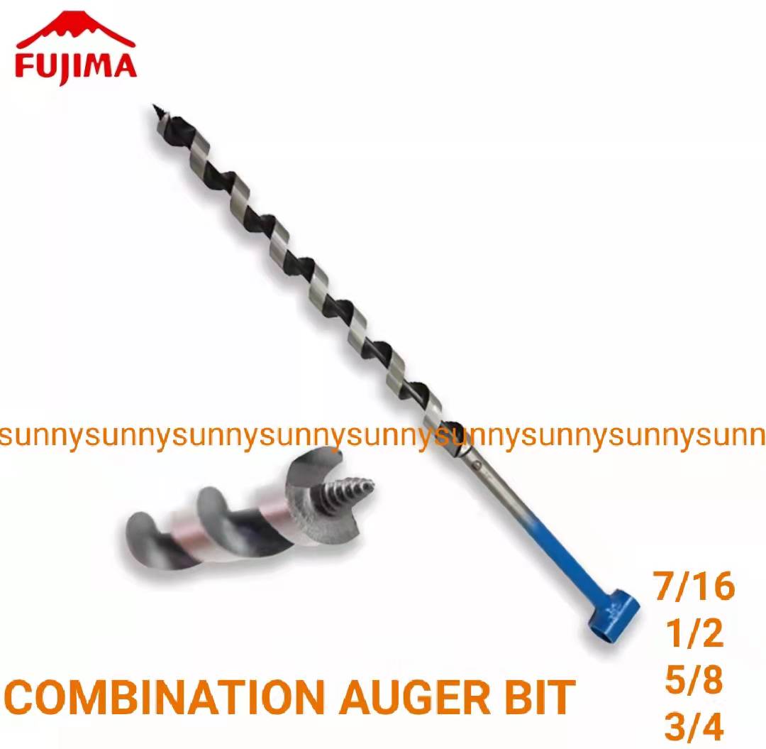 FUJIMA JAPAN SPIRAL WOOD AUGER BIT 7/16'' // 1/2'' // 5/8'' 3/4'' GOOD ...